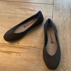 Rothy's square toe flat.